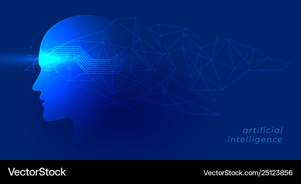 Artificial intelligence and machine learning Artificial intelligence and machine learning vector image