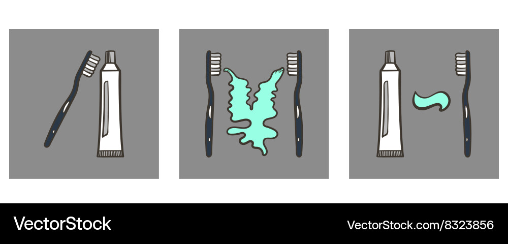 Decorative font toothpaste part 5 vector image