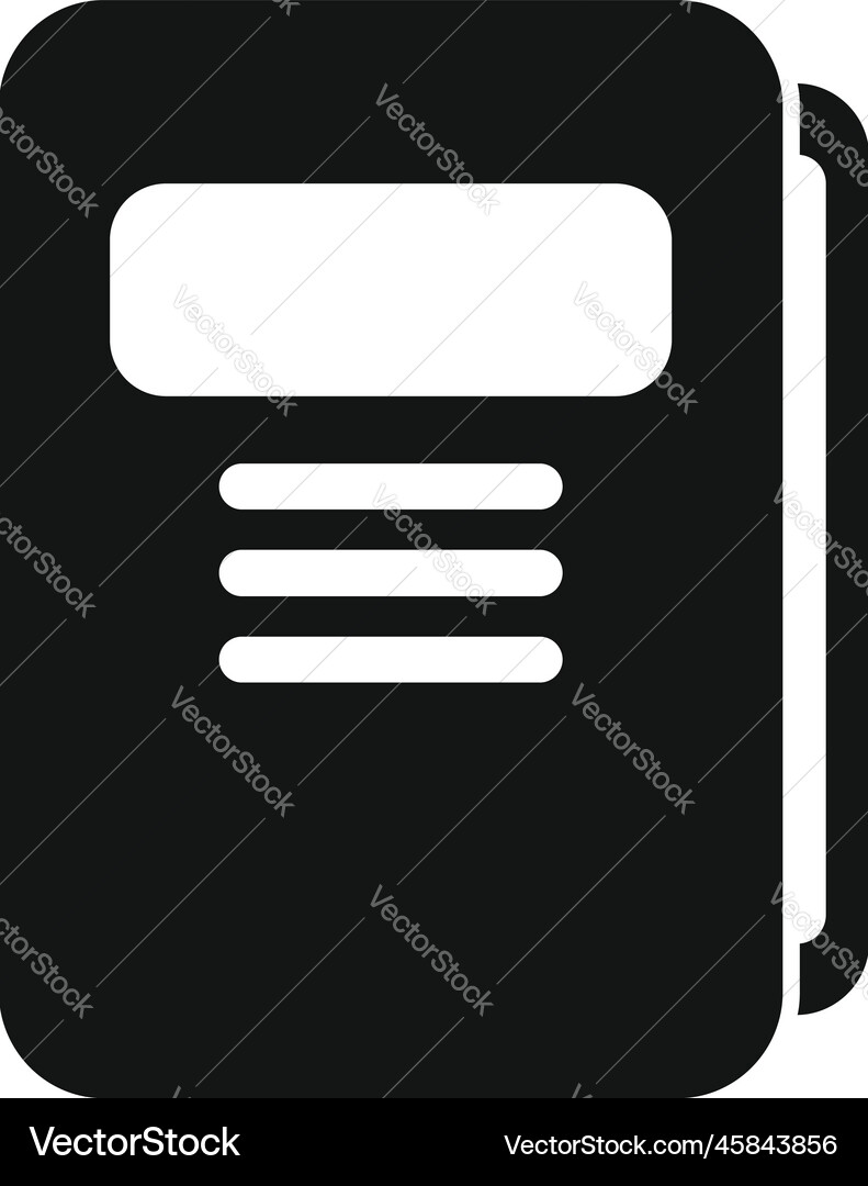 Folder document icon simple manual page Vector Image