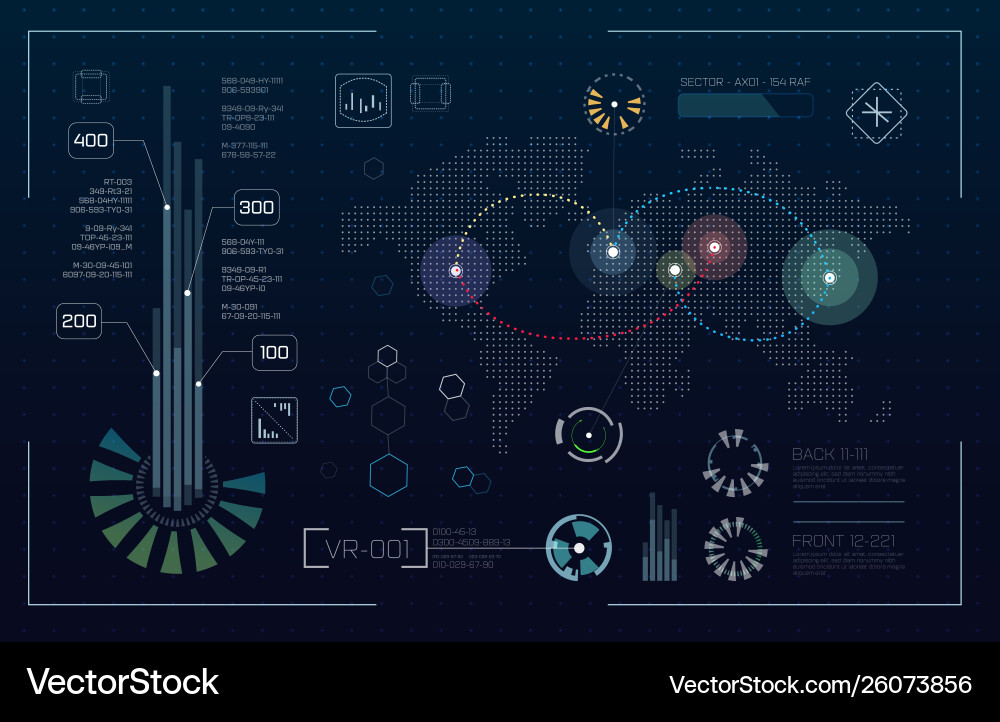 Futuristic Tech Interface - Circle HUD Vector Image