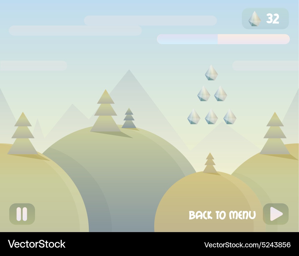 Game user interface background vector image