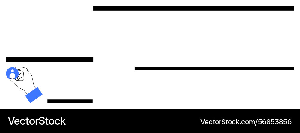 Hand selecting user profile icon from list Hand selecting user profile icon from list vector image