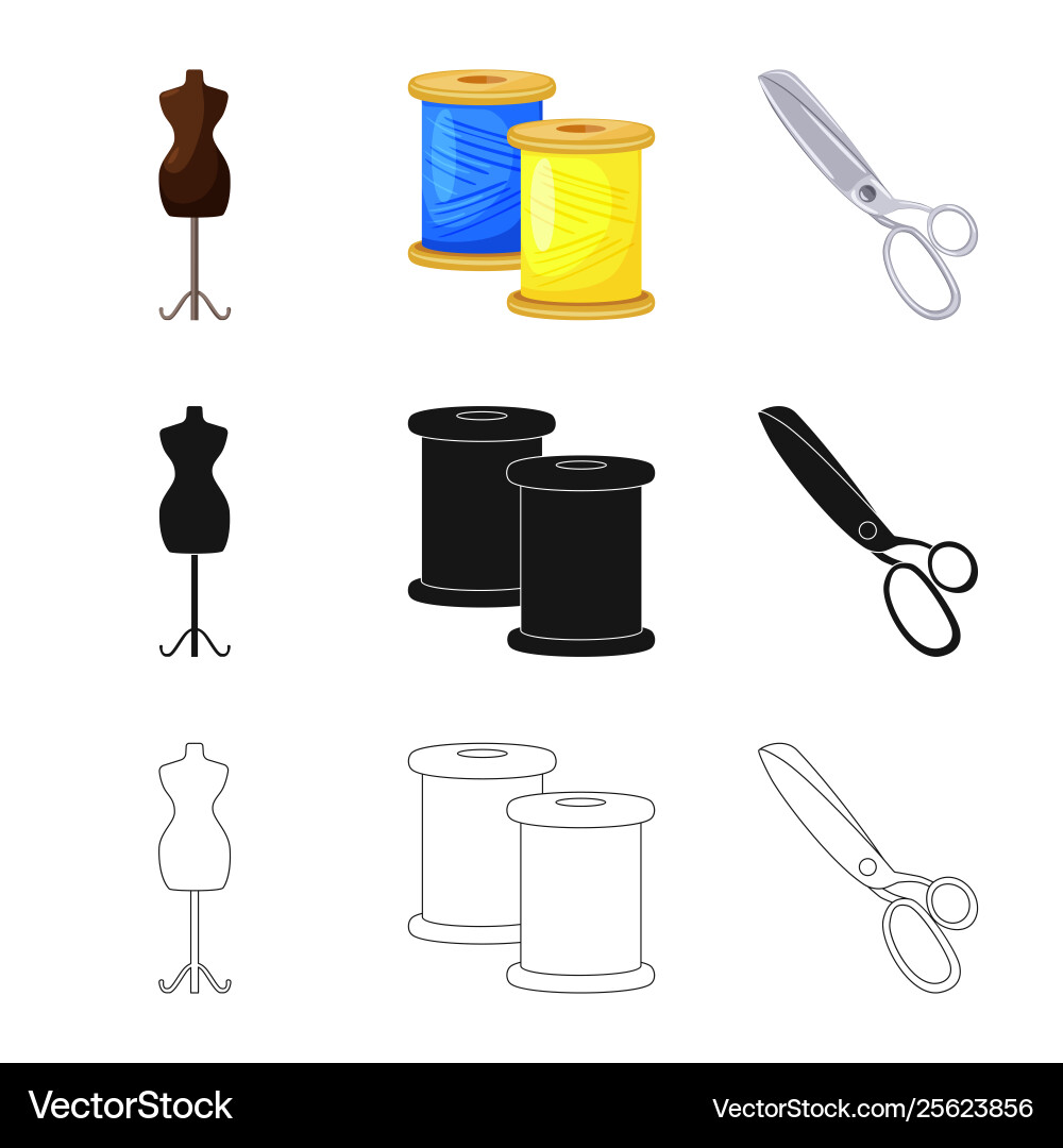 Isolated object craft and handcraft sign set Isolated object craft and handcraft sign set vector image