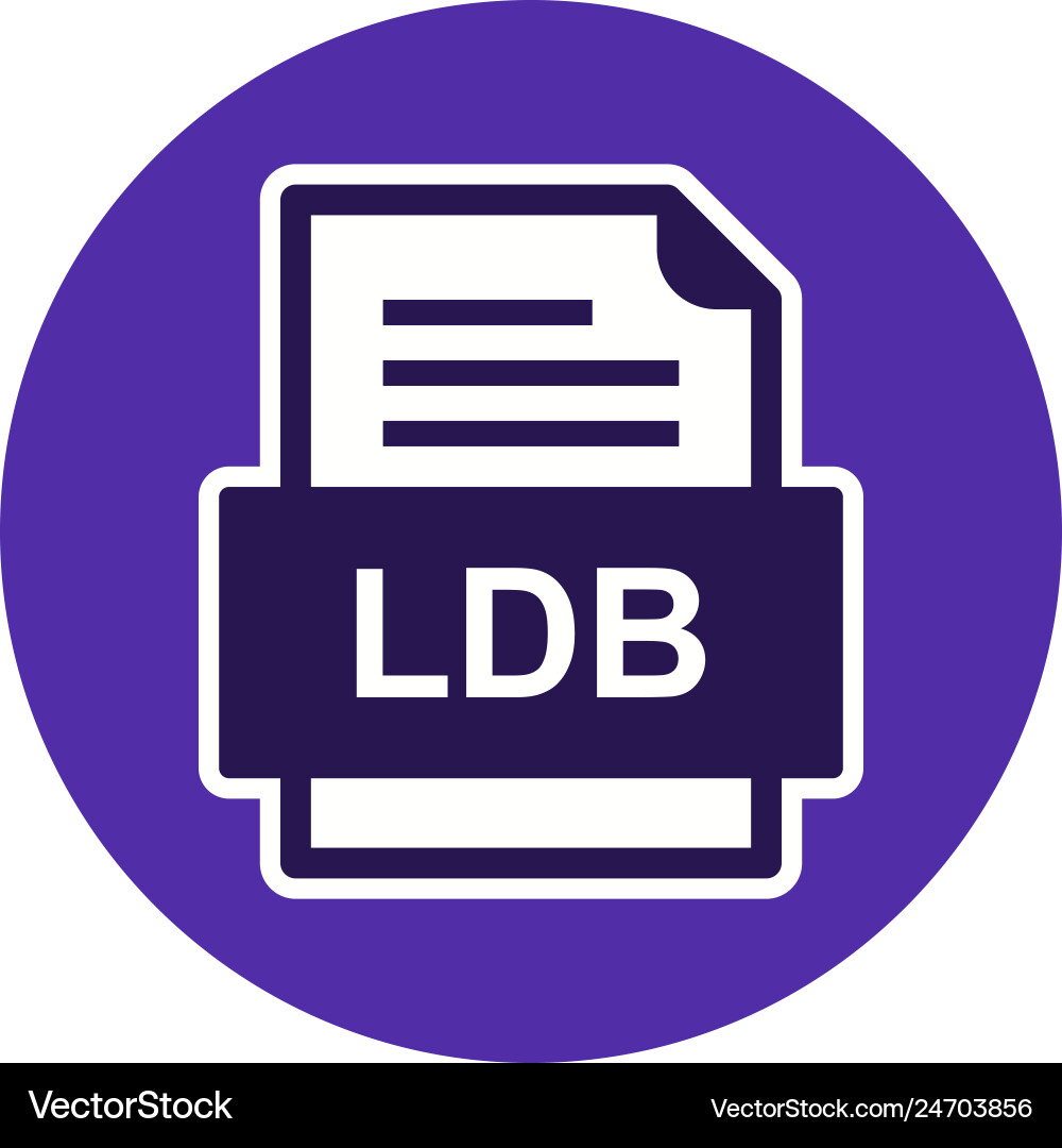 Ldb file document icon Vector Image