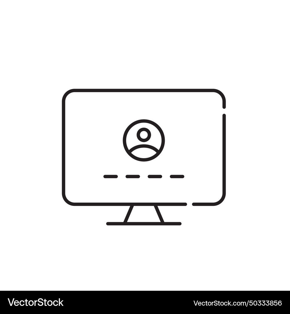 Logging into your computer user account pixel vector image
