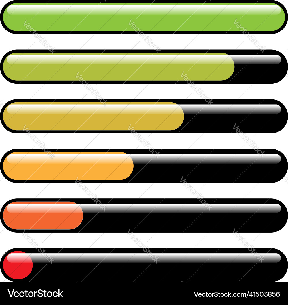 Progress bar steps phases level indicator vector image