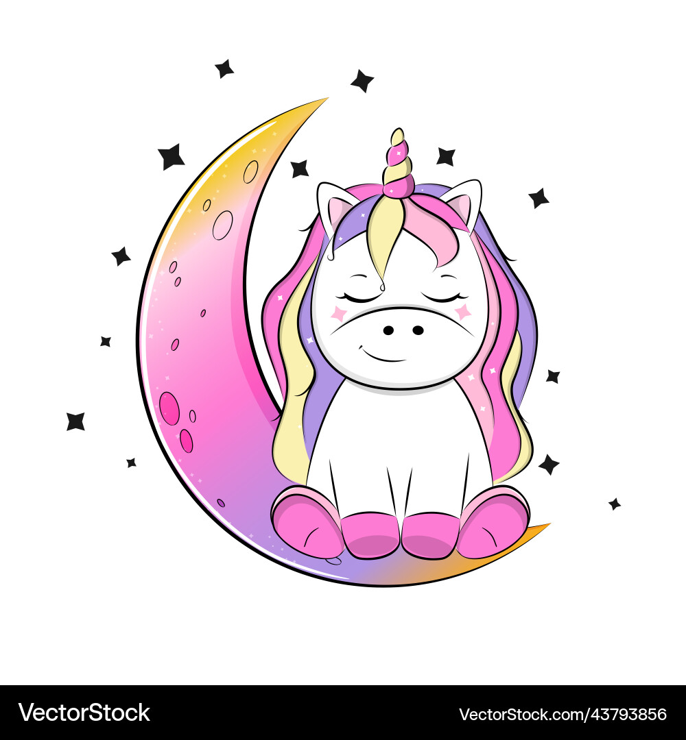 Süße Cartoon magische Einhorn für Kinder Süße Cartoon magische Einhorn für Kinder vektorbild