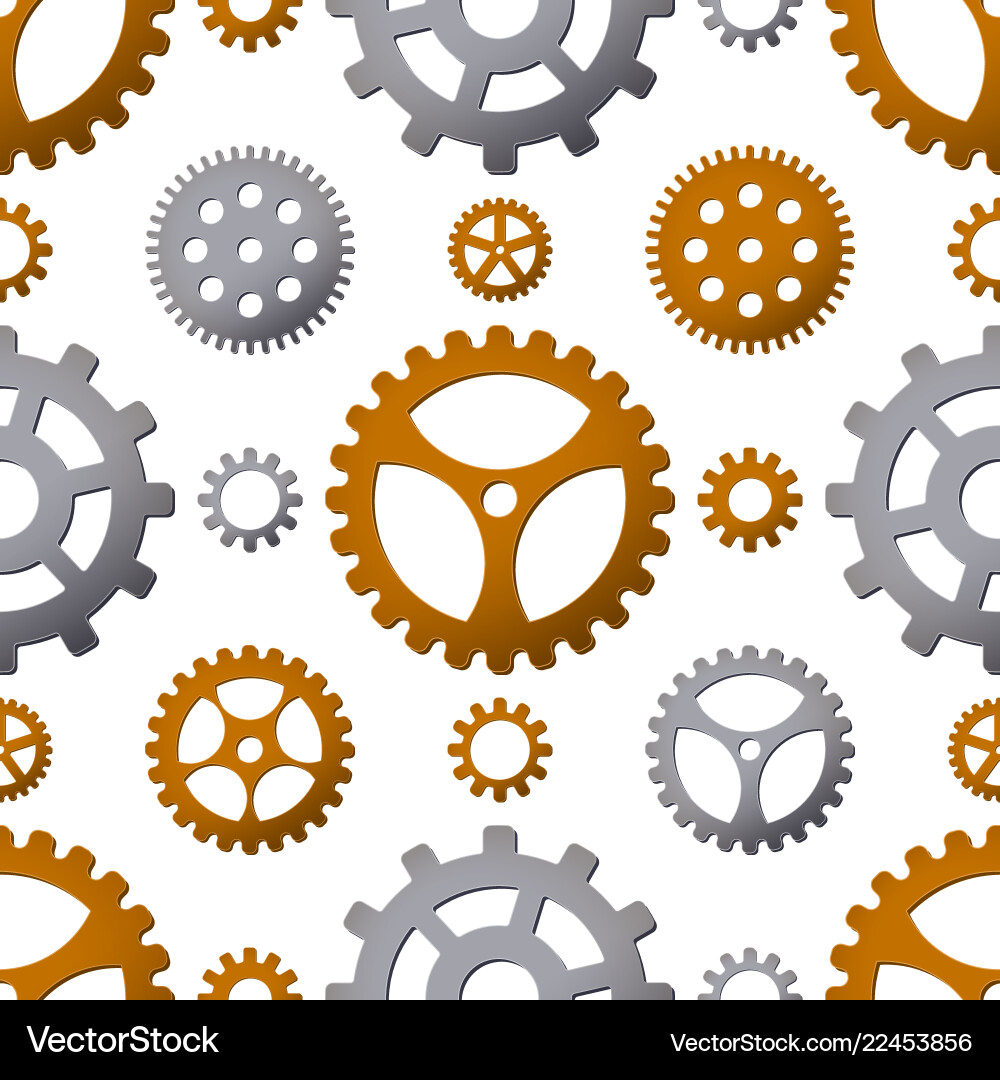 Seamless pattern background with gears Seamless pattern background with gears vector image