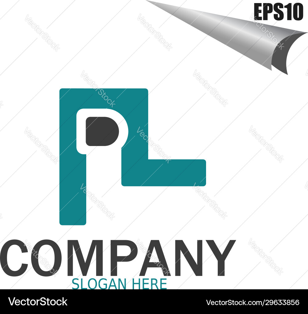 Simple pr initial monogram design template Simple pr initial monogram design template Vector Image
