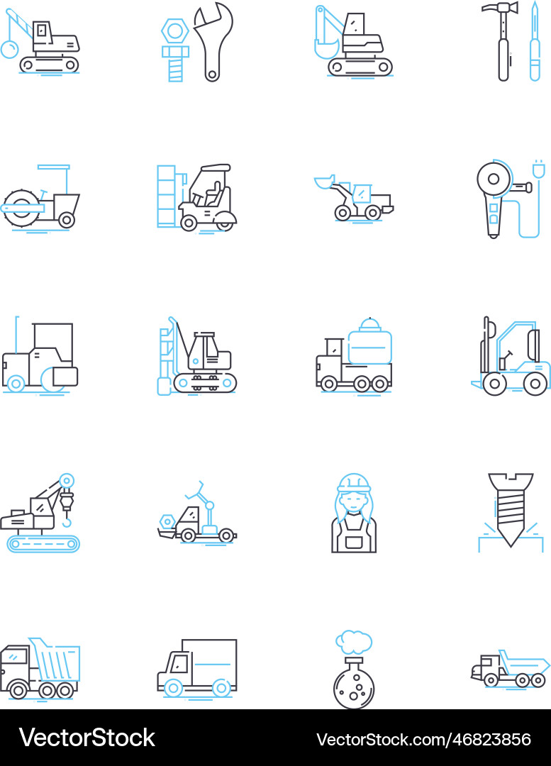 Surgical instruments linear icons set scalpel Vector Image