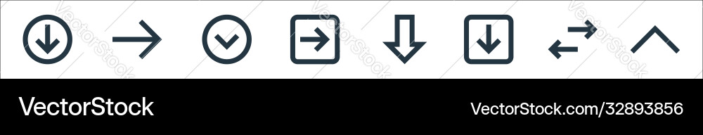 Ui line icons linear set quality Ui line icons linear set quality vector image