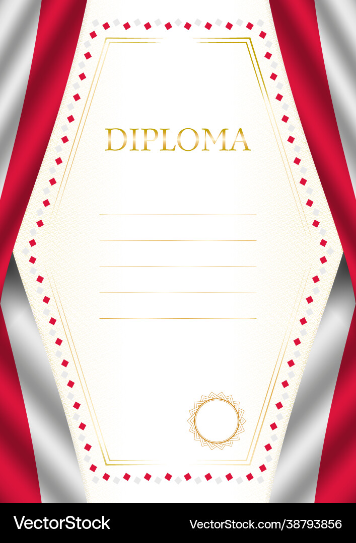 Vertical frame and border with poland flag Vector Image