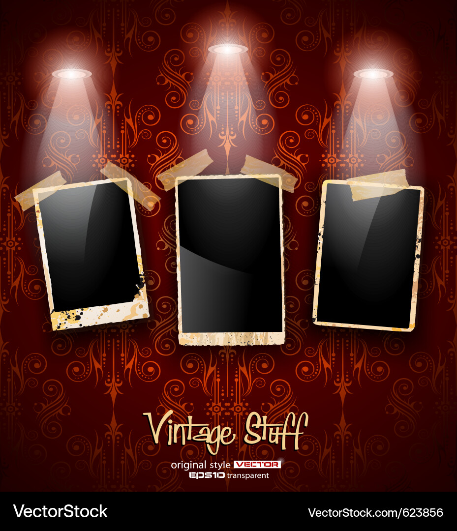 Vintage Photoframes - Distressed Style Vector Image