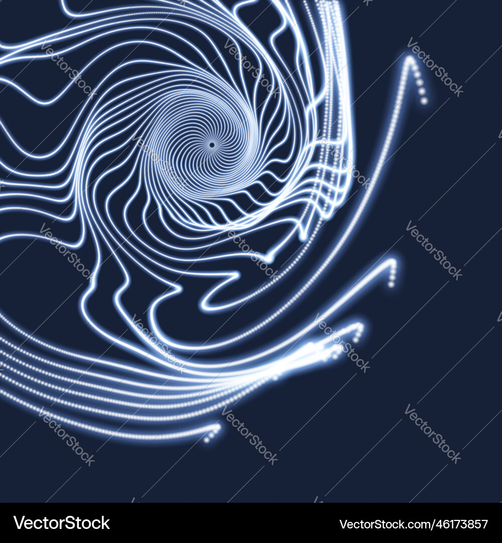 Array with dynamic particles 3d technology style Array with dynamic particles 3d technology style Vector Image