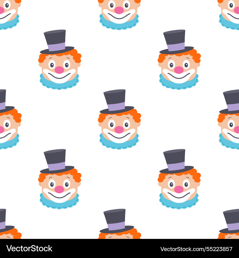 Circus clown nahtloses Muster Circus clown nahtloses Muster vektorbild
