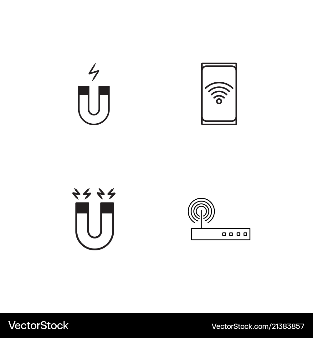 Electrical devices linear icons set simple vector image