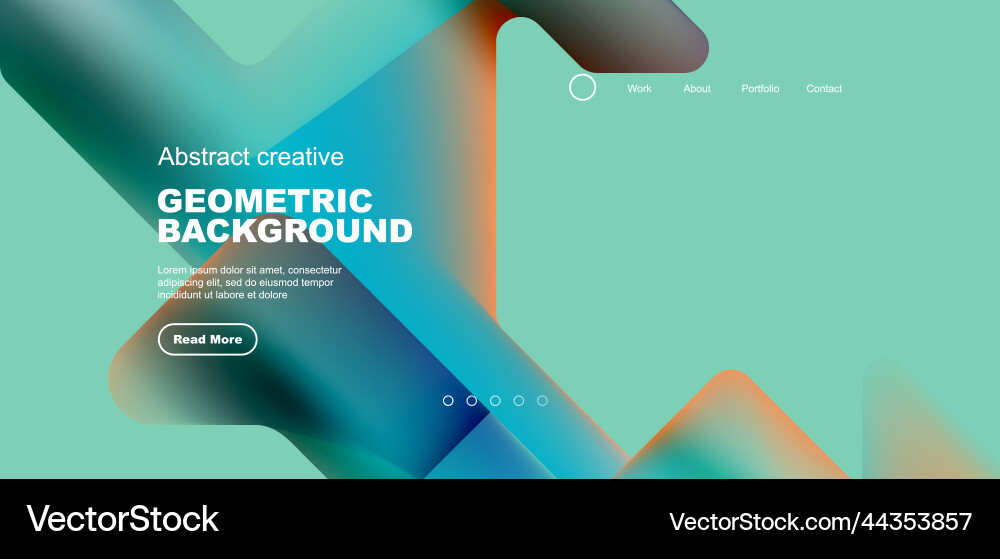 Fluid gradient triangles landing page background Fluid gradient triangles landing page background vector image