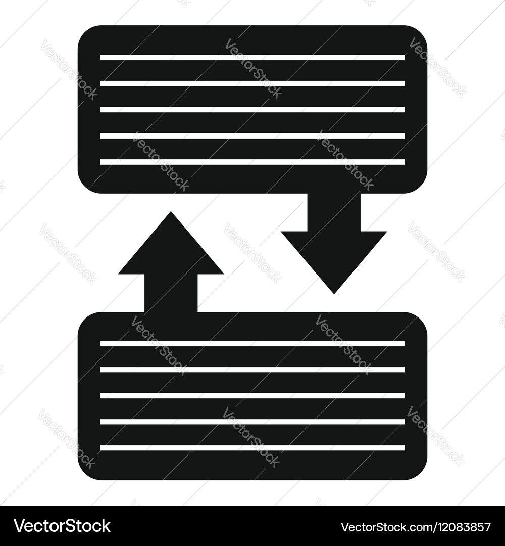 Infographic blocks with arrows icon simple style vector image