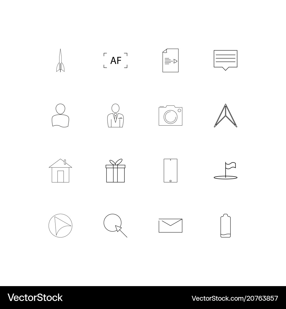 Internet of things linear thin icons set outlined vector image