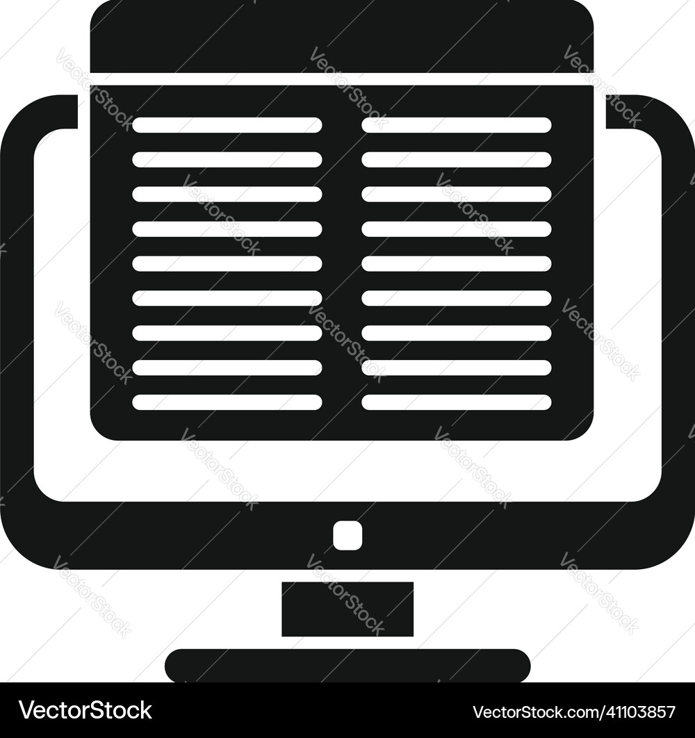 Monitor report icon simple market finance Monitor report icon simple market finance vector image
