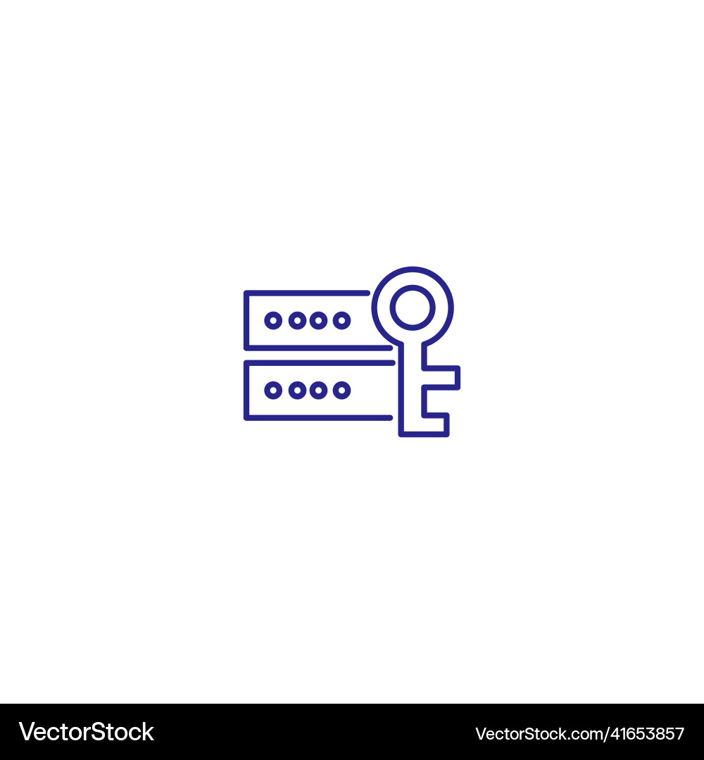 Password security change line icon cybersecurity Password security change line icon cybersecurity Vector Image