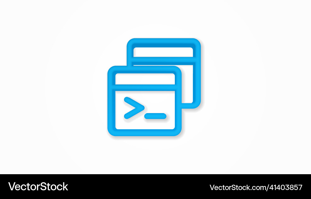 Programming code application realistic icon 3d Programming code application realistic icon 3d vector image