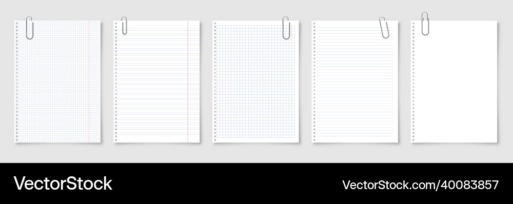 Realistic blank paper sheets in a4 format Realistic blank paper sheets in a4 format vector image