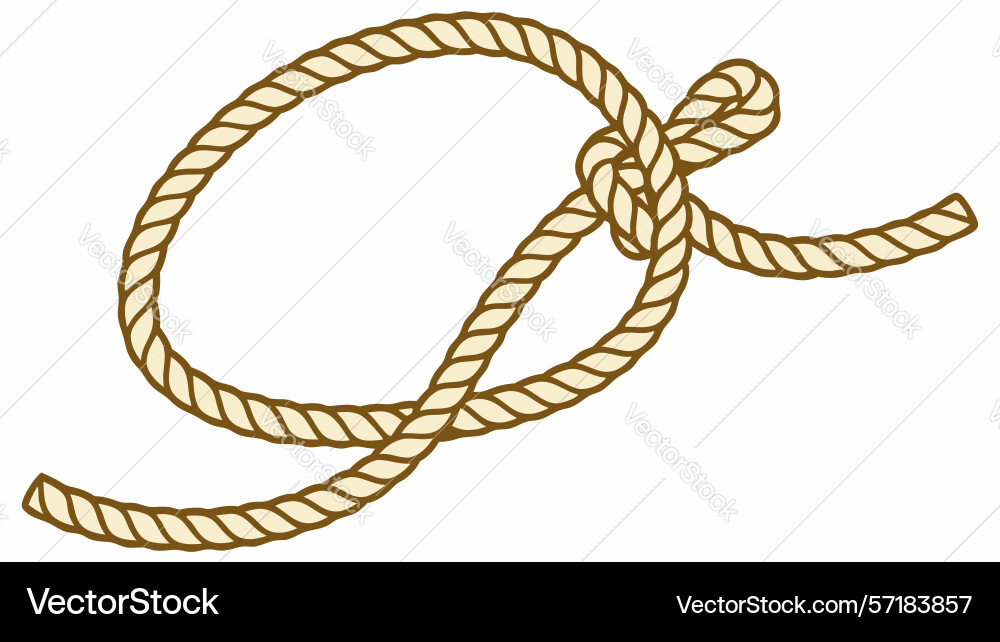 Securely tied rope knot design generative ai vector image
