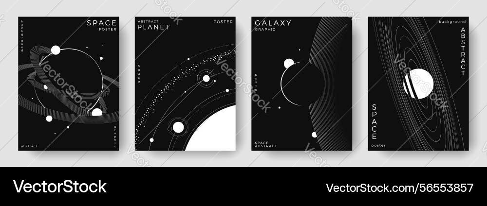 Set of abstract space astronomy backgrounds Set of abstract space astronomy backgrounds vector image