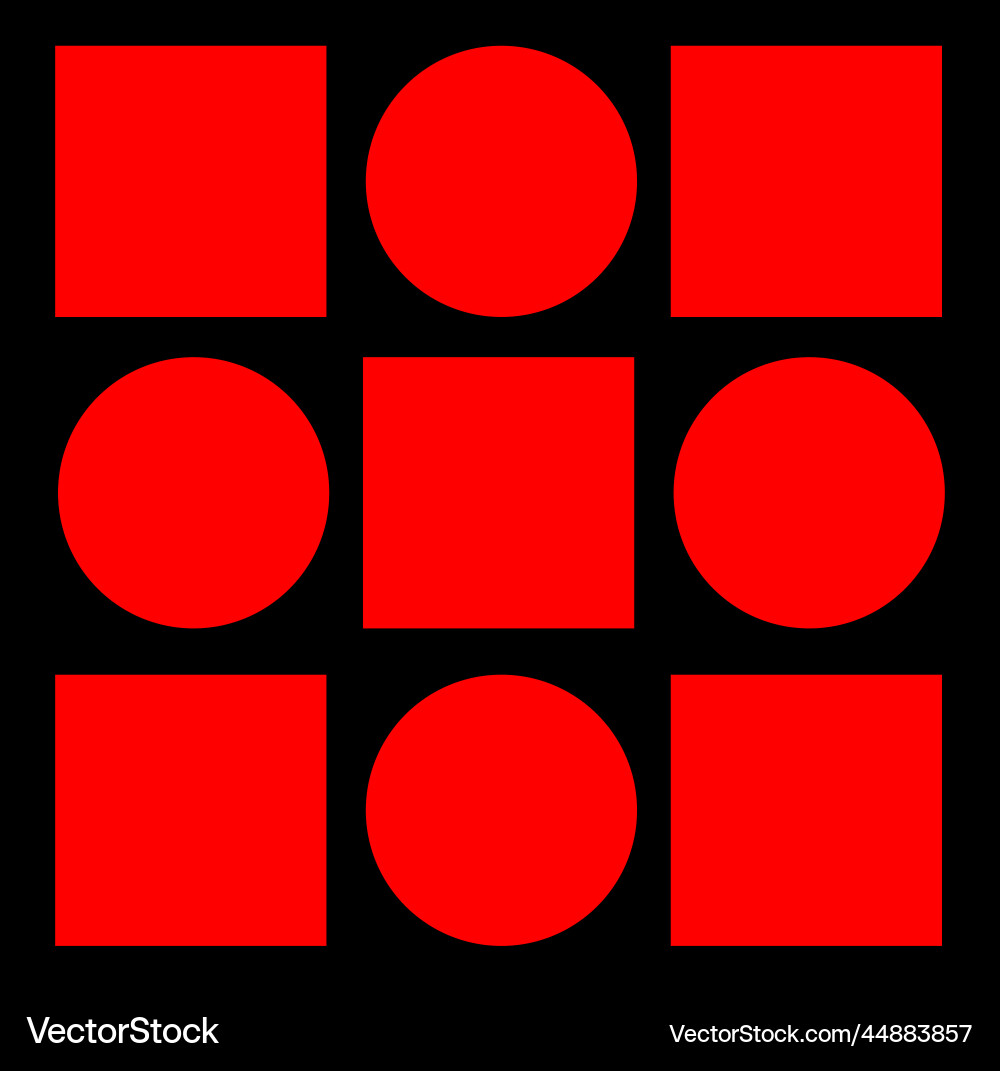 Square and round background with red color Square and round background with red color vector image