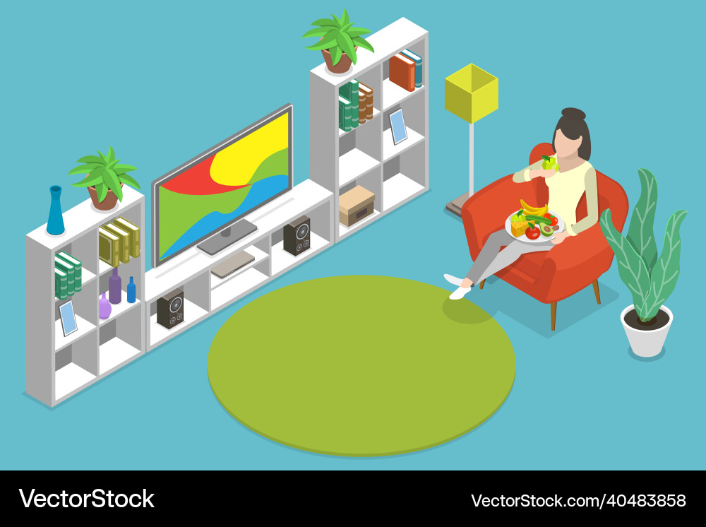 3d isometric flat conceptual Royalty Free Vector Image