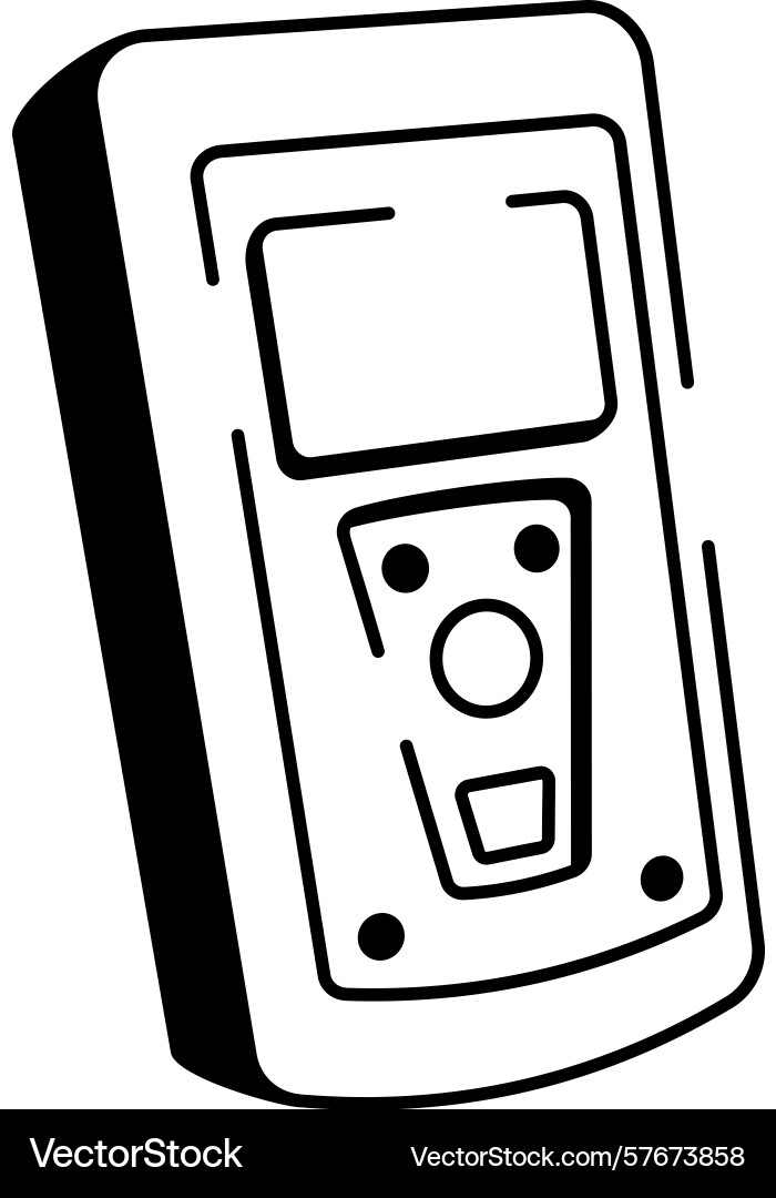 A hand drawn style icon showing motion sensor Vector Image