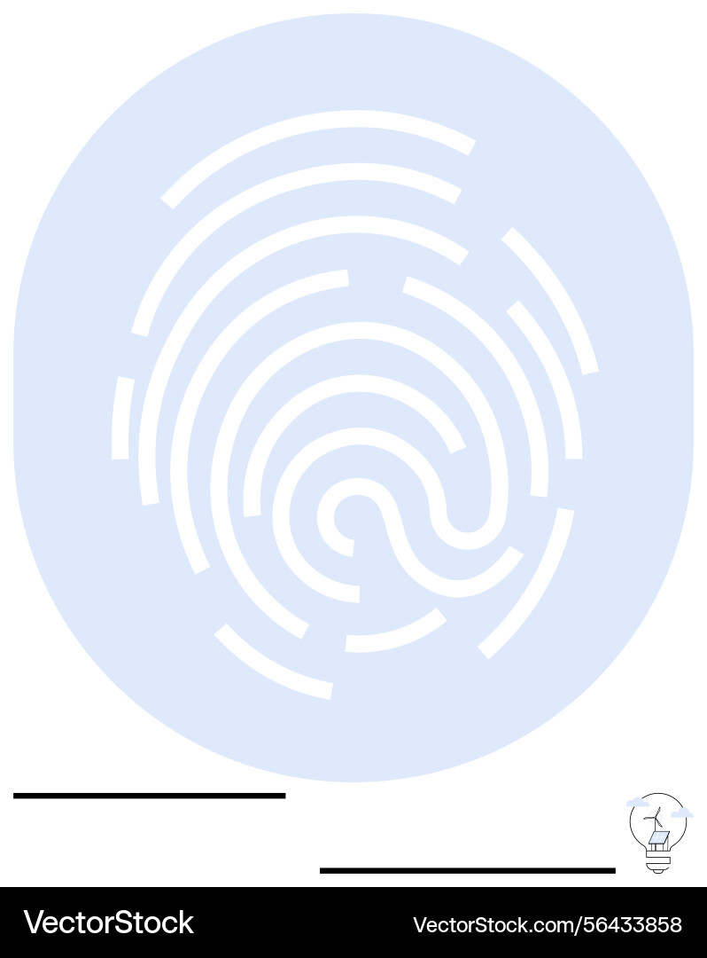 Abstract fingerprint pattern symbolizing identity vector image