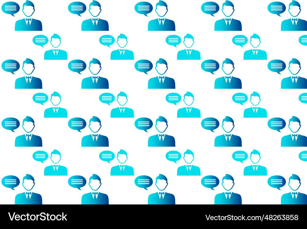 Abstract man discussing pattern background Vector Image