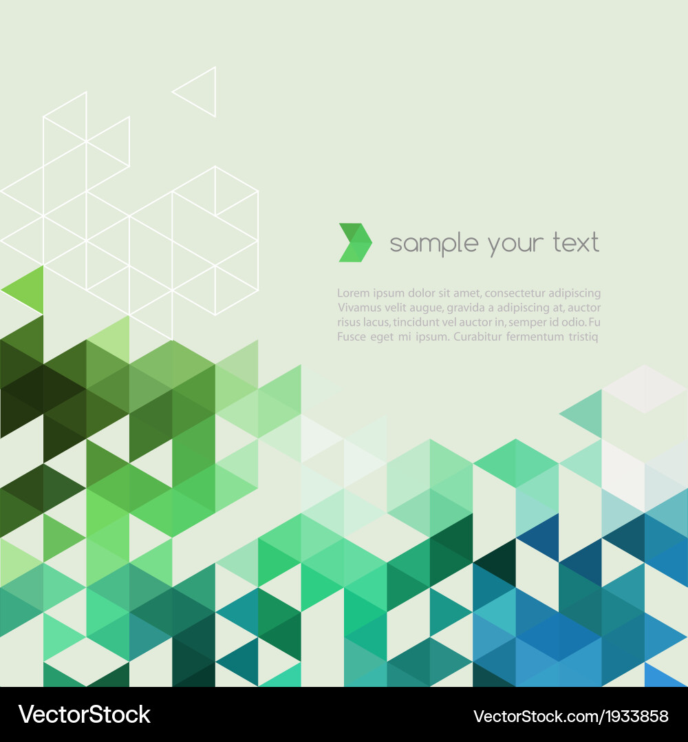 Abstract technology background with color triangle vector image