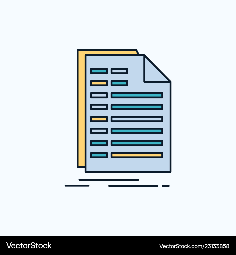 Bill excel file invoice statement flat icon green Bill excel file invoice statement flat icon green vector image
