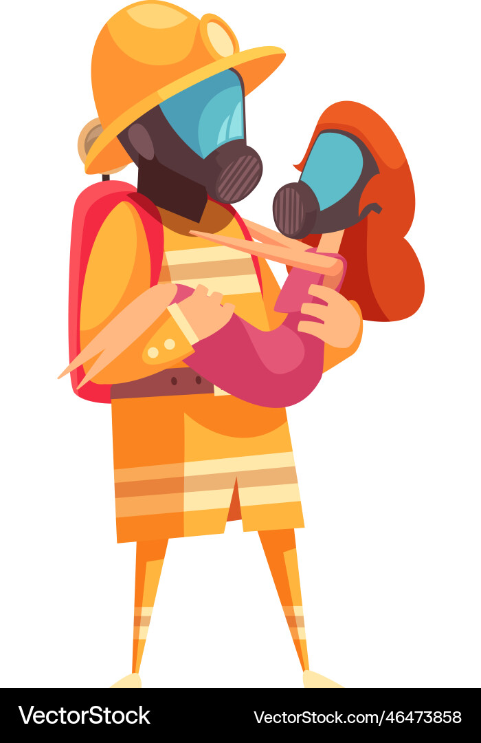 Fireman flat Royalty Free Vector Image - VectorStock