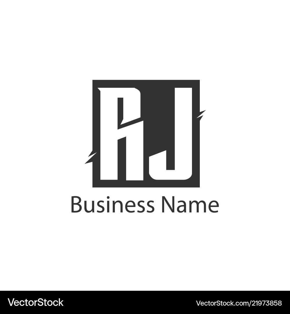Initial letter rj logo template design Initial letter rj logo template design vector image