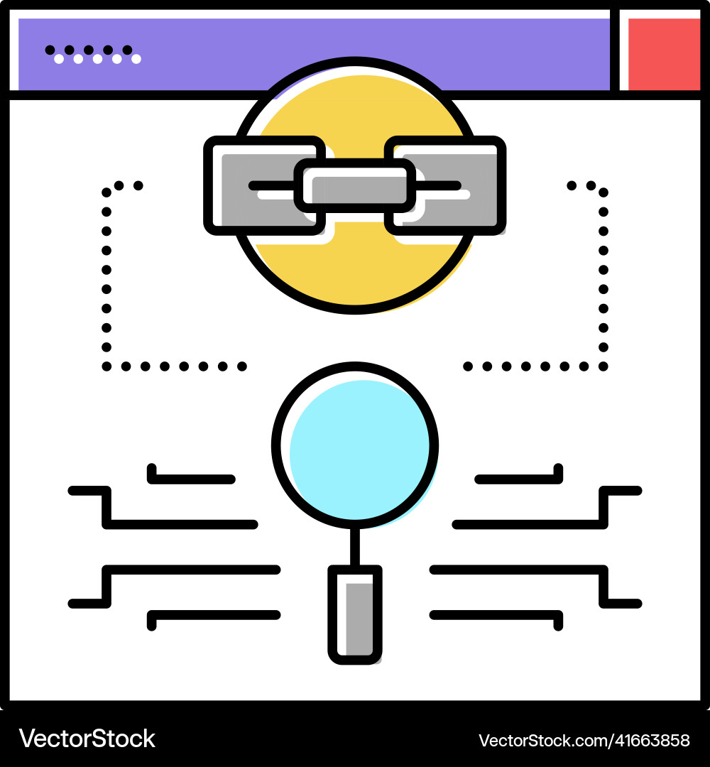 Link estimation color icon Link estimation color icon vector image