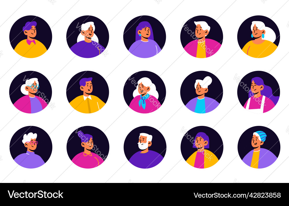 People avatars for social media or profile in app People avatars for social media or profile in app vector image
