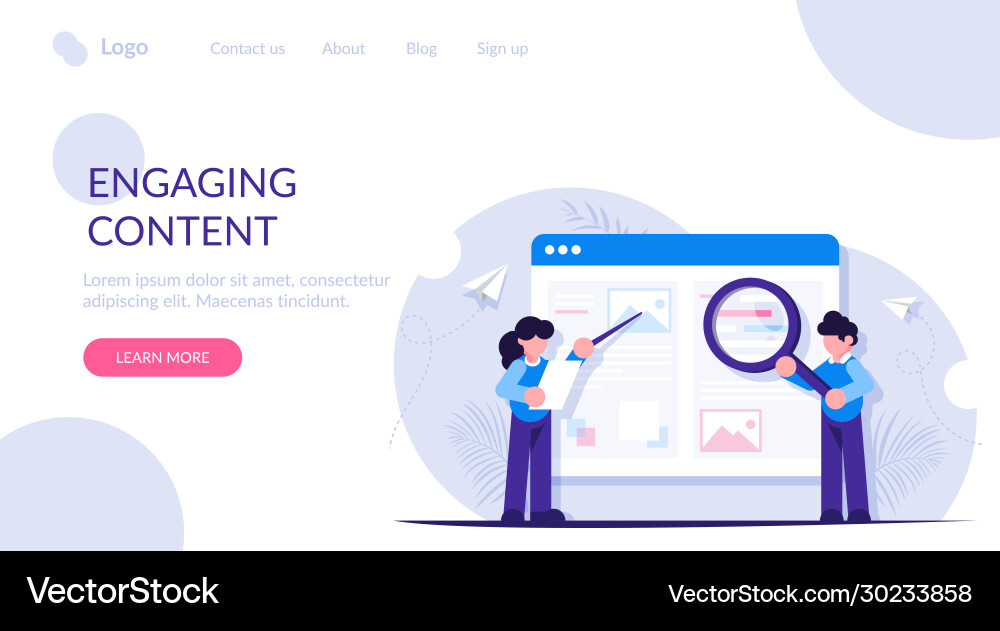 Process creating engaging content Process creating engaging content vector image