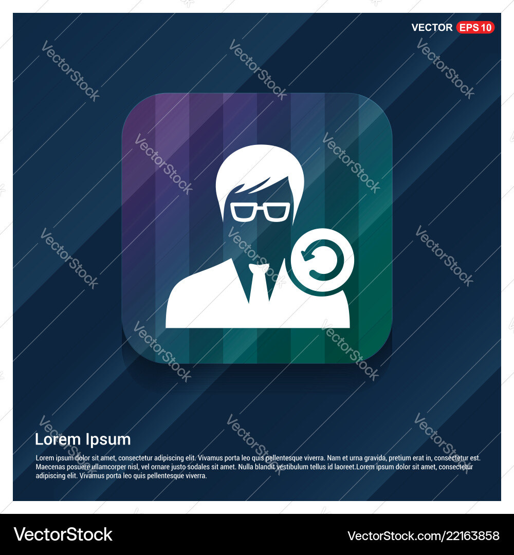 Reload user icon vector image