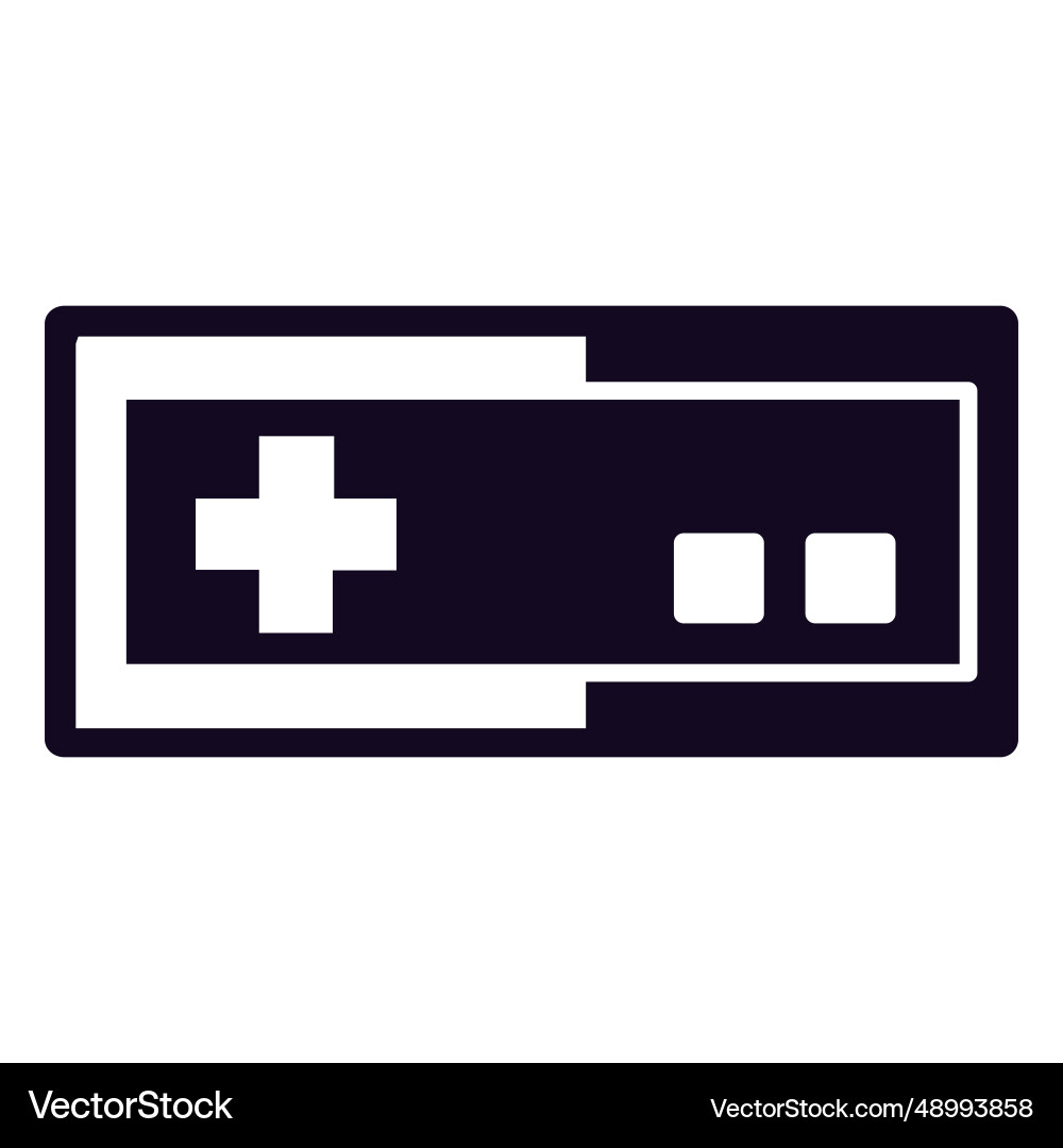 Retro controller black joystick Vector Image