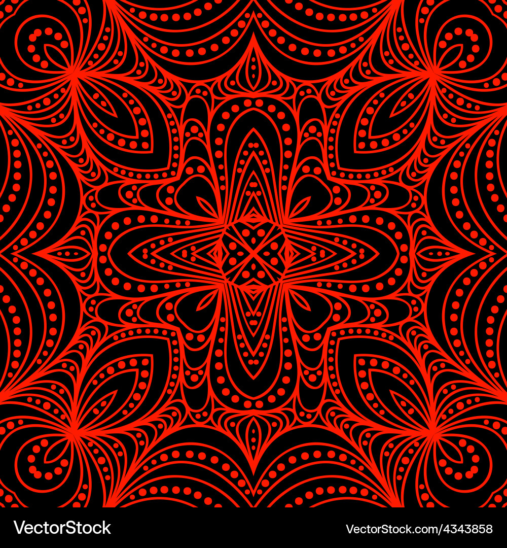 Retro Red Line Pattern Vector Image