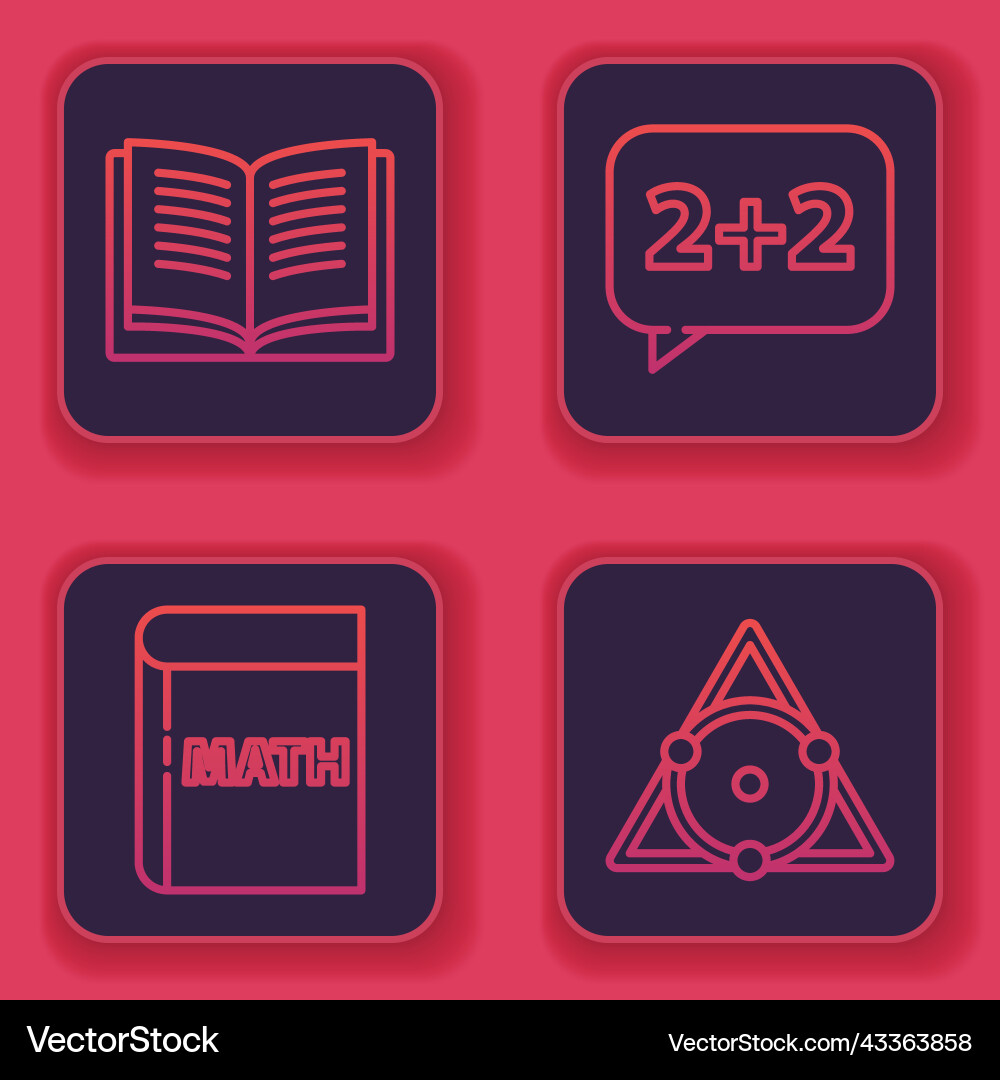 Set line equation solution triangle math graph Set line equation solution triangle math graph vector image