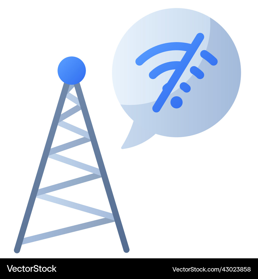 Signal wifi empty state single isolated icon Signal wifi empty state single isolated icon vector image