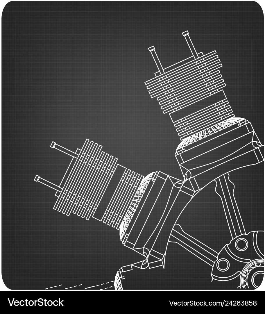 Technical Blueprint Pattern vector image