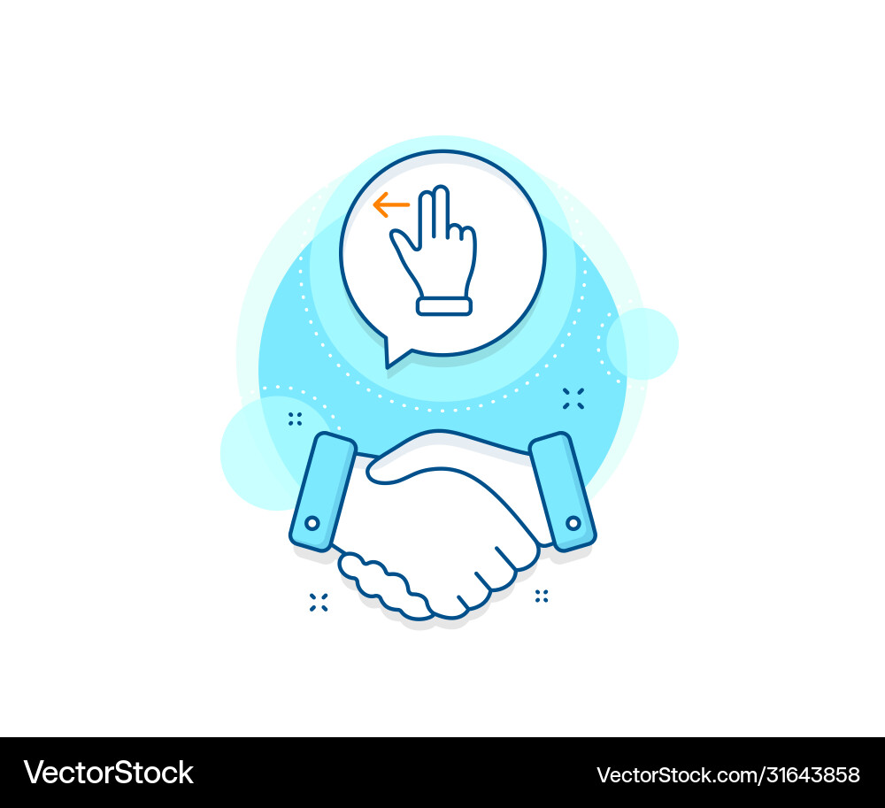 Touchscreen gesture line icon slide left arrow Vector Image