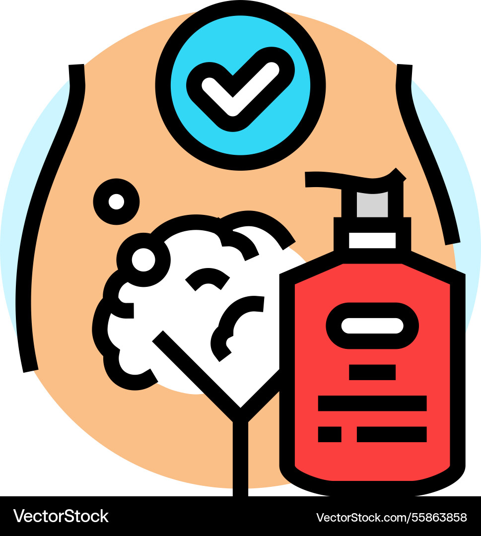 Use an intimate wash for sensitive areas color vector image