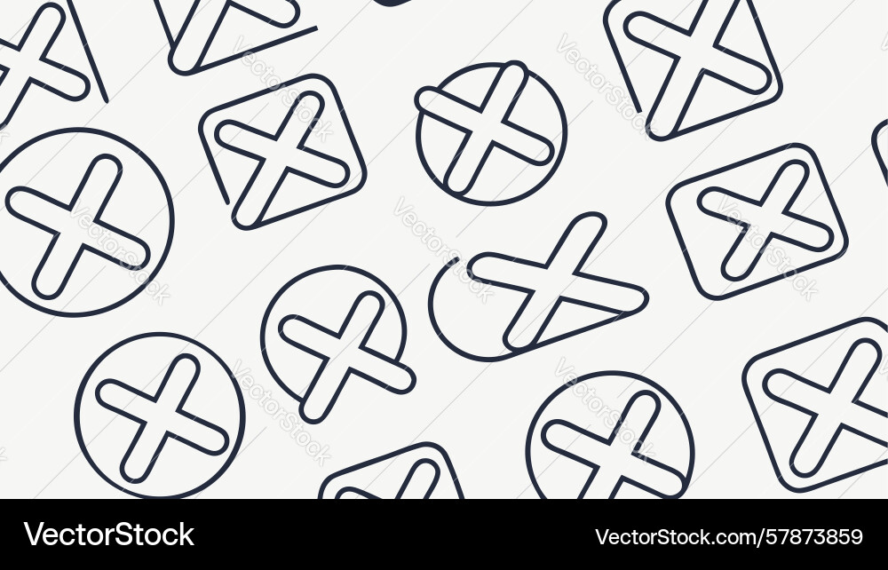 Abstract x and circle pattern dynamic visual vector image